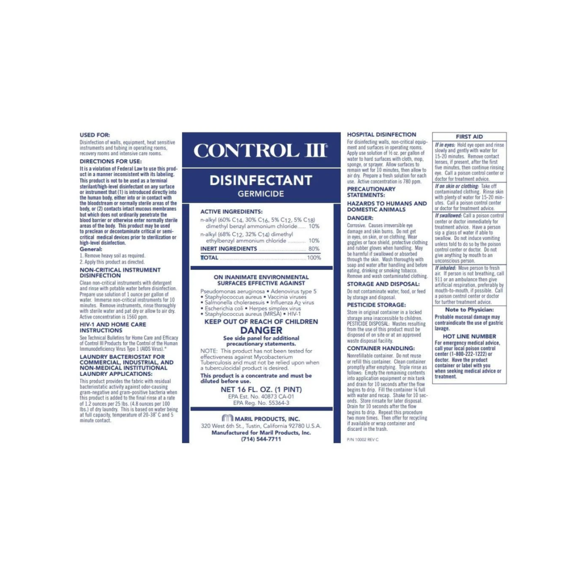 Control 3 Solution Control III CPAP Disinfectant Cleaning Solution | Lofta