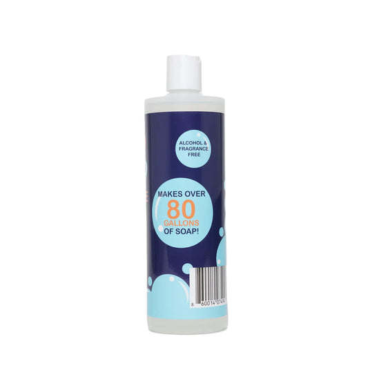 Liviliti CPAP soap concentrate bottle labeled alcohol and fragrance free, making over 80 gallons of soap for cleaning CPAP equipment