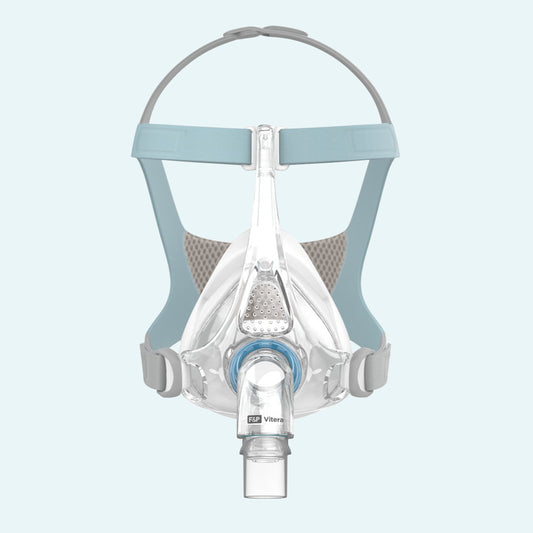 F&P Vitera Full Mask (Cushions FitPack) on light blue background.