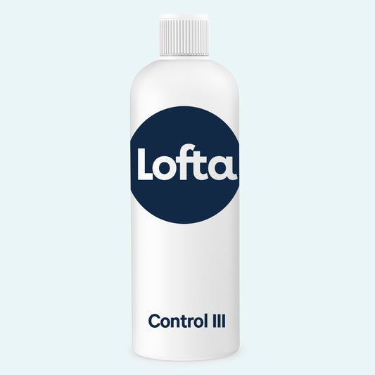 Control III Clinical Grade CPAP Cleaning Solution - 16oz on light blue background.