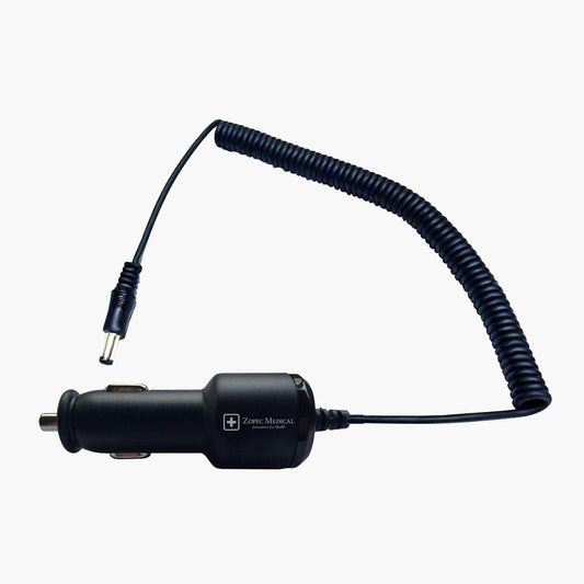 Lofta Explore Car Charger (DC-DC) for All Explore Battery Power Stations on grey background.