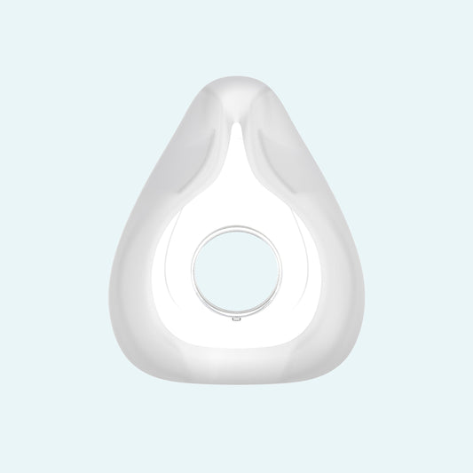 ResMed AirFit™ F20 Full CPAP Mask Cushion on light blue background.