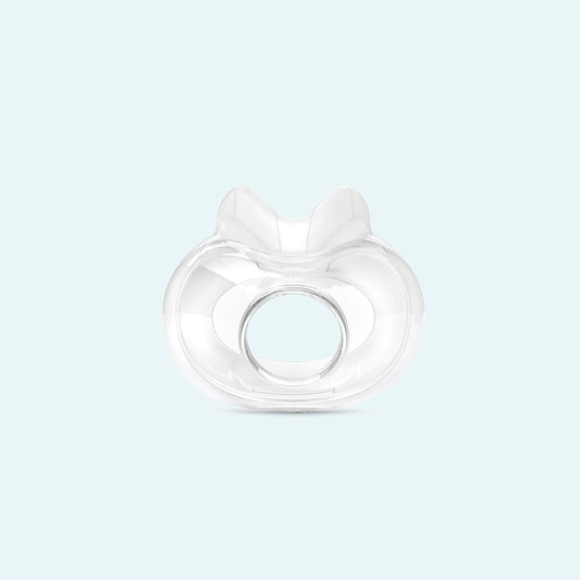 ResMed AirFit™ F30 Full Hybrid CPAP Mask Cushion on light blue background.
