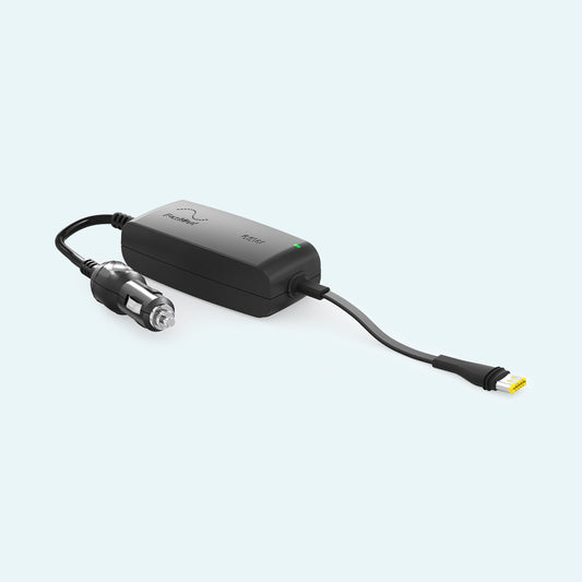 ResMed AirMini™ Travel CPAP 65W DC Converter on light blue background.