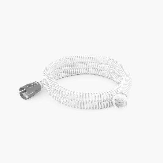 ResMed AirMini™ Travel CPAP Flexible Tubing on grey background.
