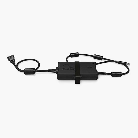 AirSense™ 10 and AirCurve™ 10 CPAP 90W AC Power Supply on grey background.
