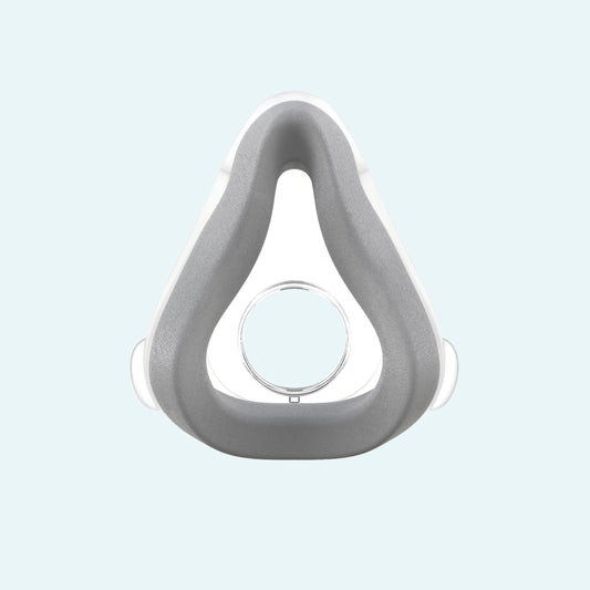 ResMed AirTouch™ F20 Memory Foam Full CPAP Mask Cushion on light blue background.