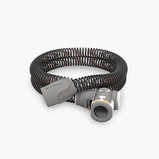 ResMed ClimateLineAir™ Heated Tubing for AirSense™ 10 and AirCurve™ 10 CPAP Machines on grey background.